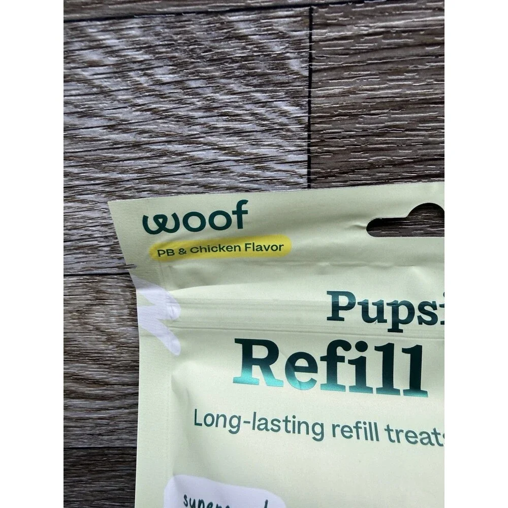Lot Of 2 Woof Pupsicle Dog Refill Pops Dog Snacks Peanut Butter and Beef -S